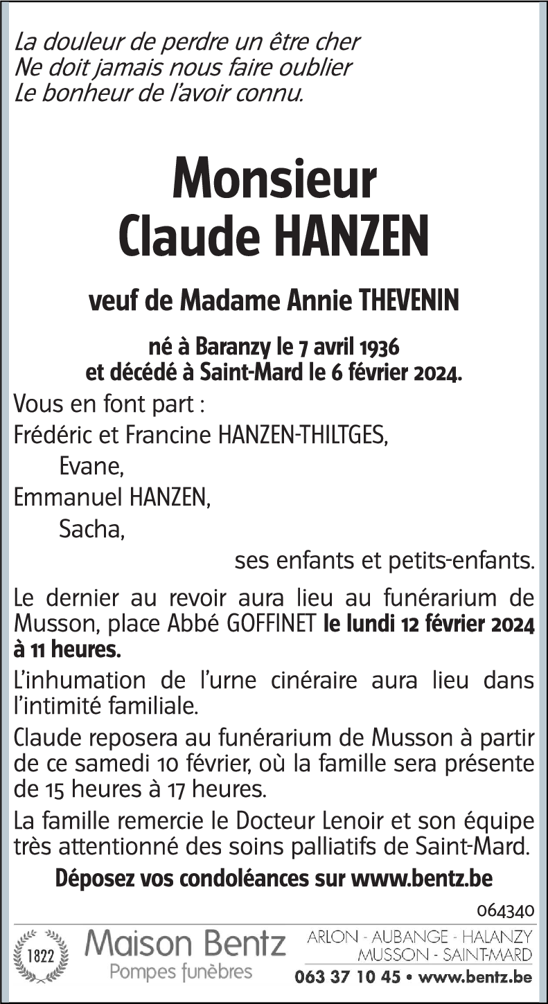 Claude HANZEN