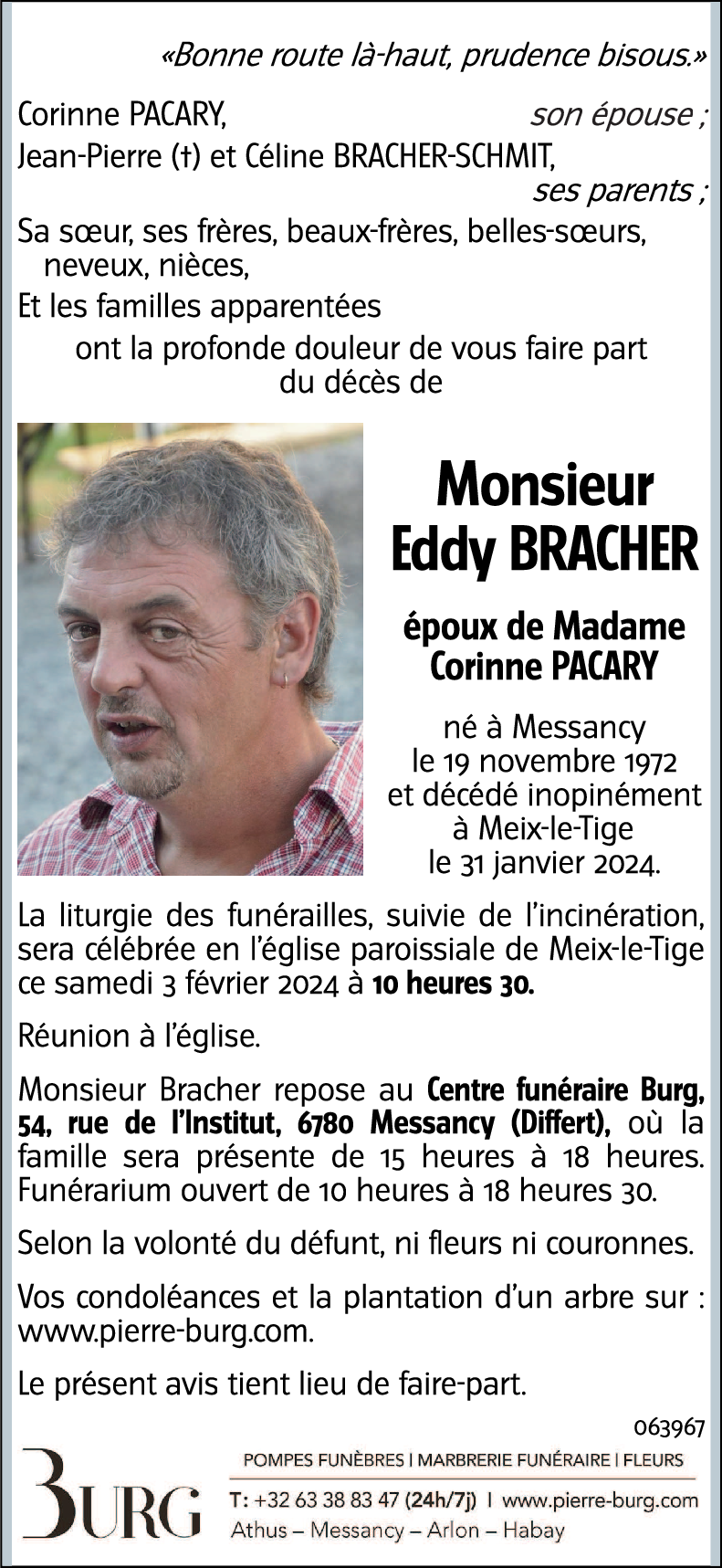 Eddy BRACHER