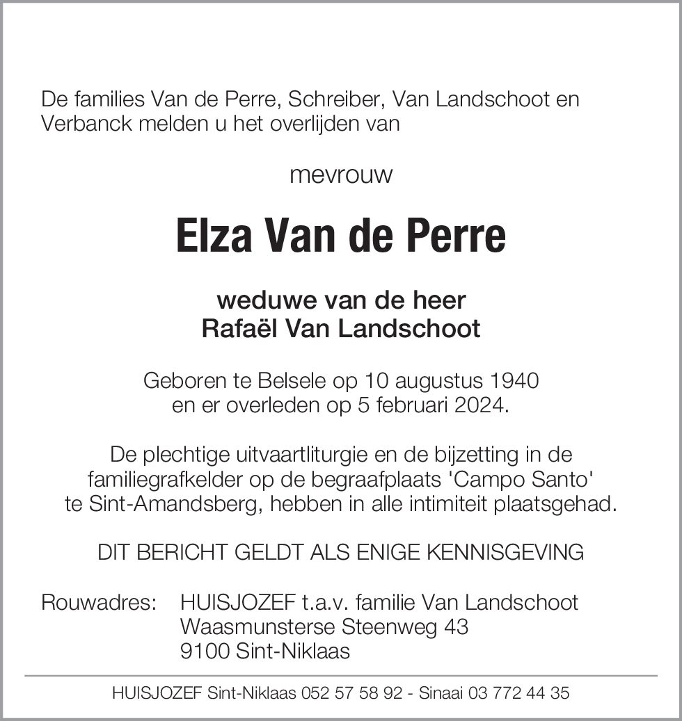 Elza Van De Perre