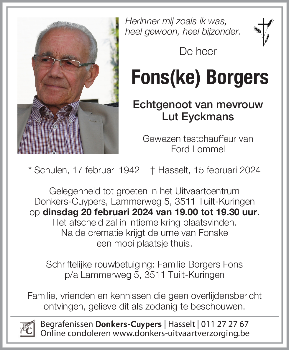 Fons(ke) Borgers