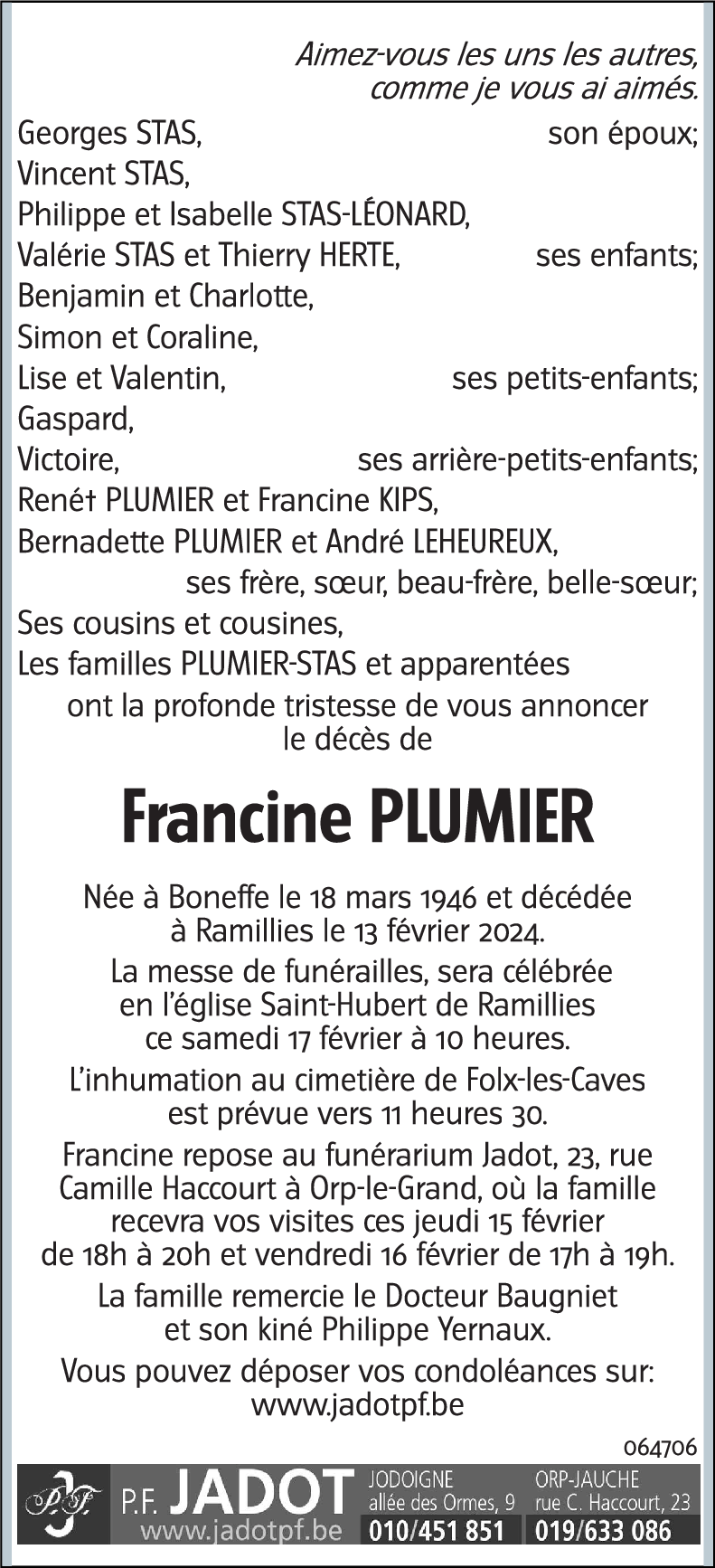 Francine PLUMIER