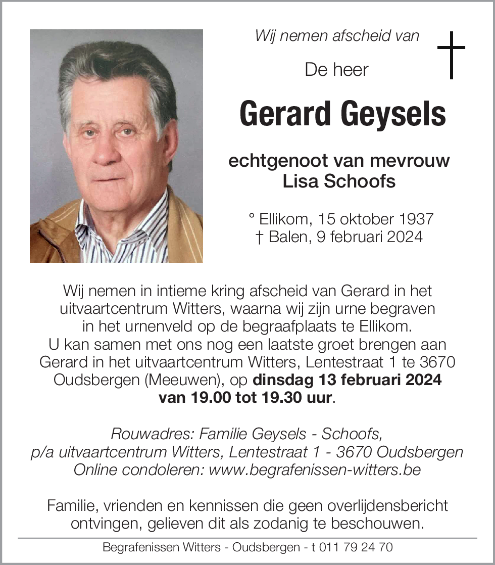 Gerard Geysels