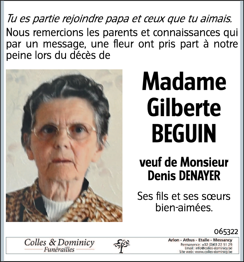 Gilberte BEGUIN