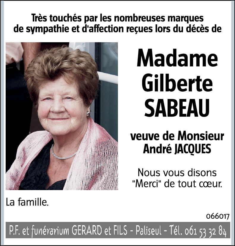 Gilberte SABEAU