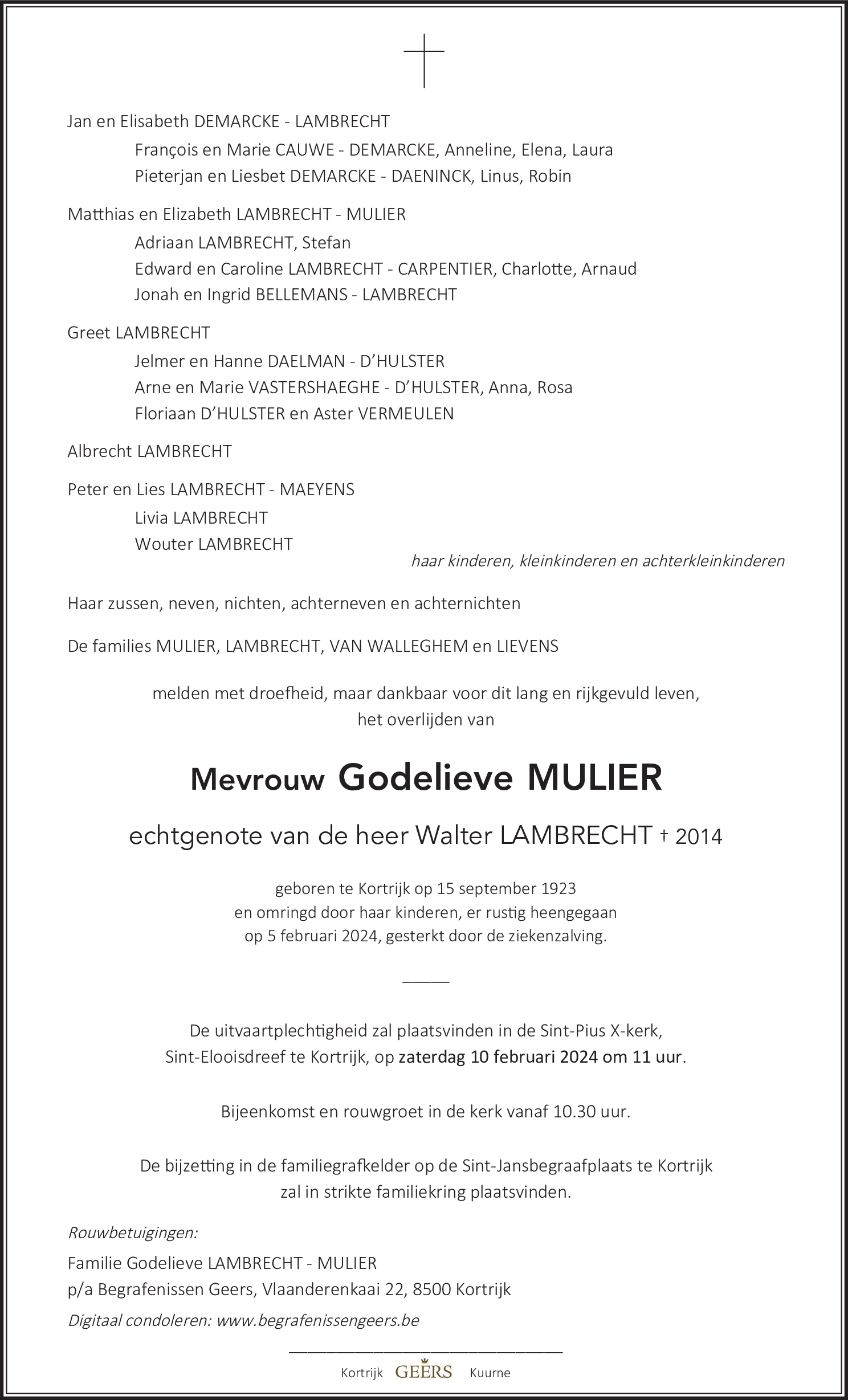 Godelieve LAMBRECHT - MULIER