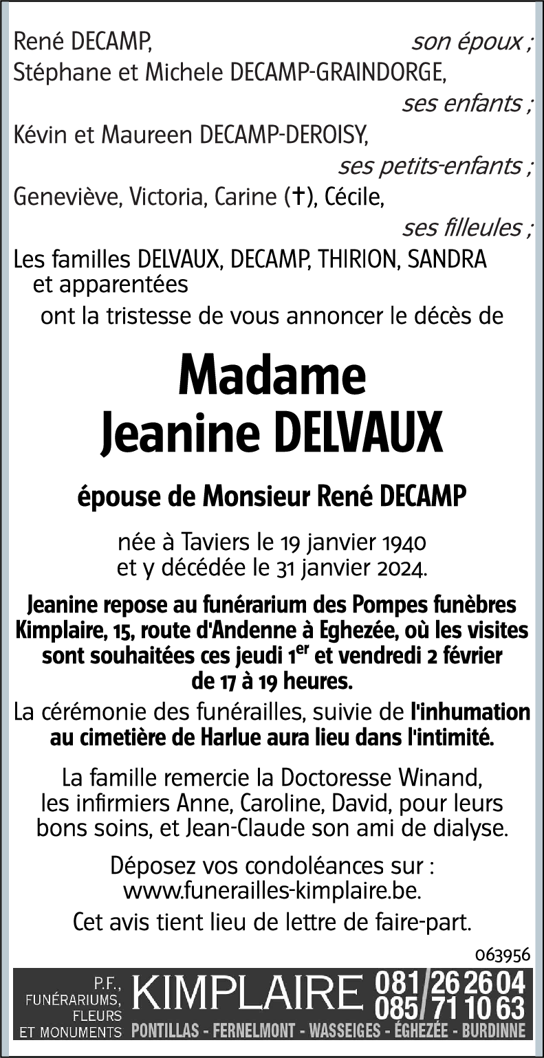 Jeanine DELVAUX
