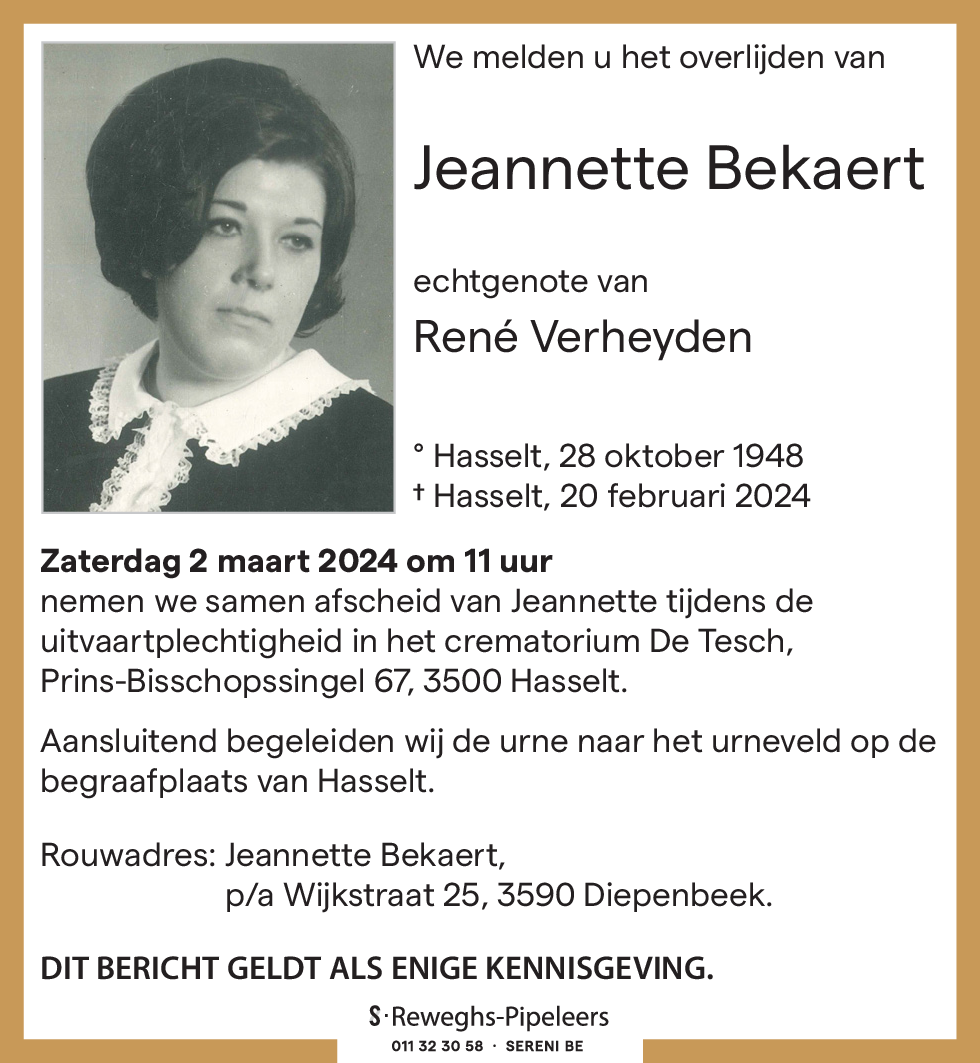 Jeannette Bekaert