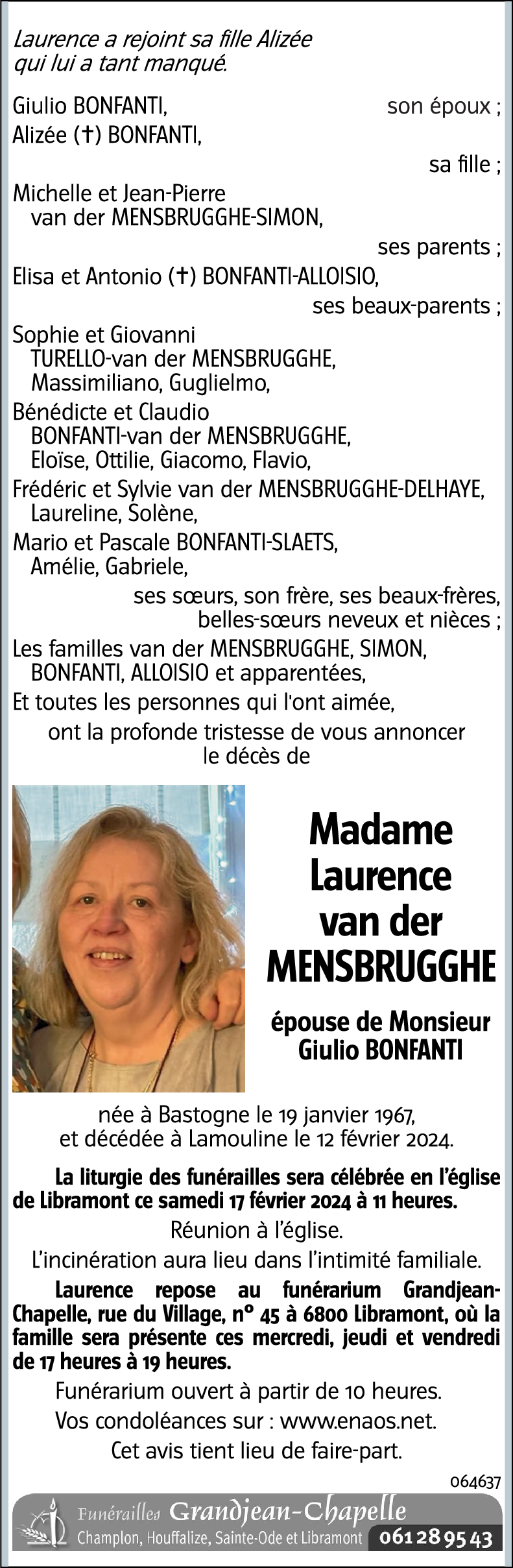 Laurence van der MENSBRUGGHE