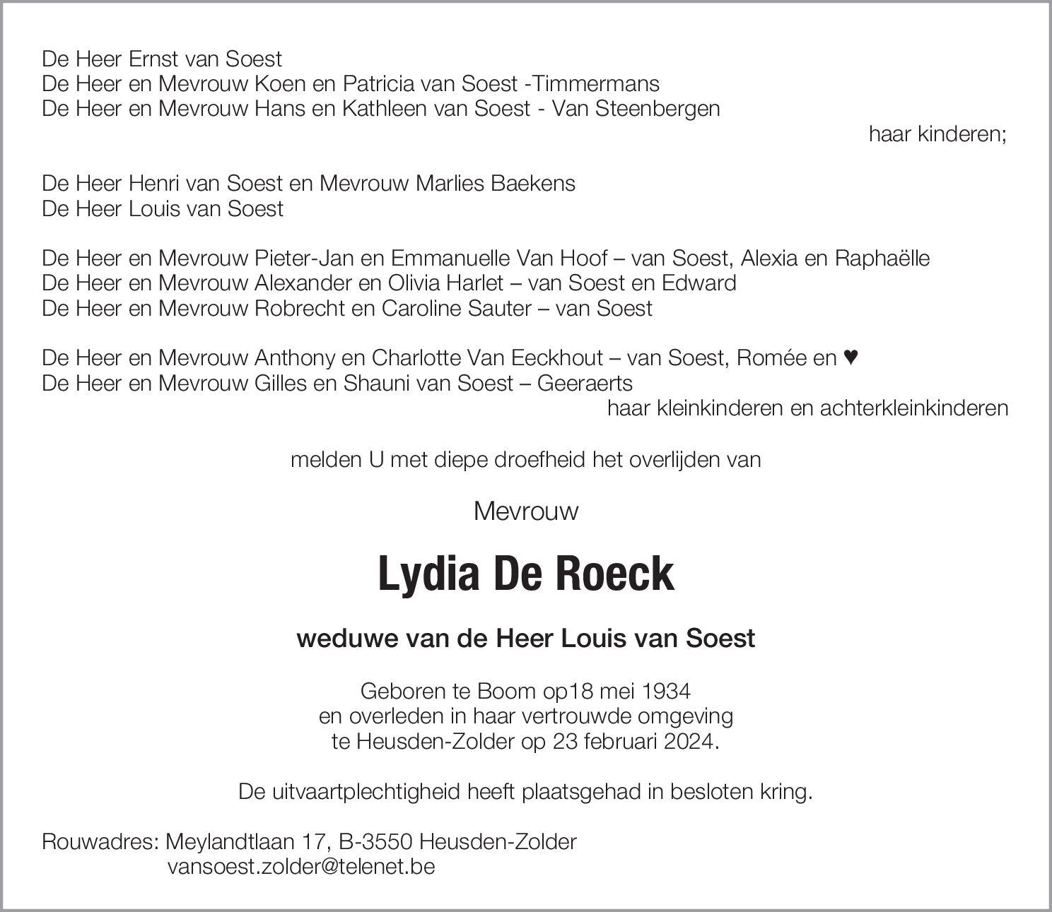 Lydia De Roeck