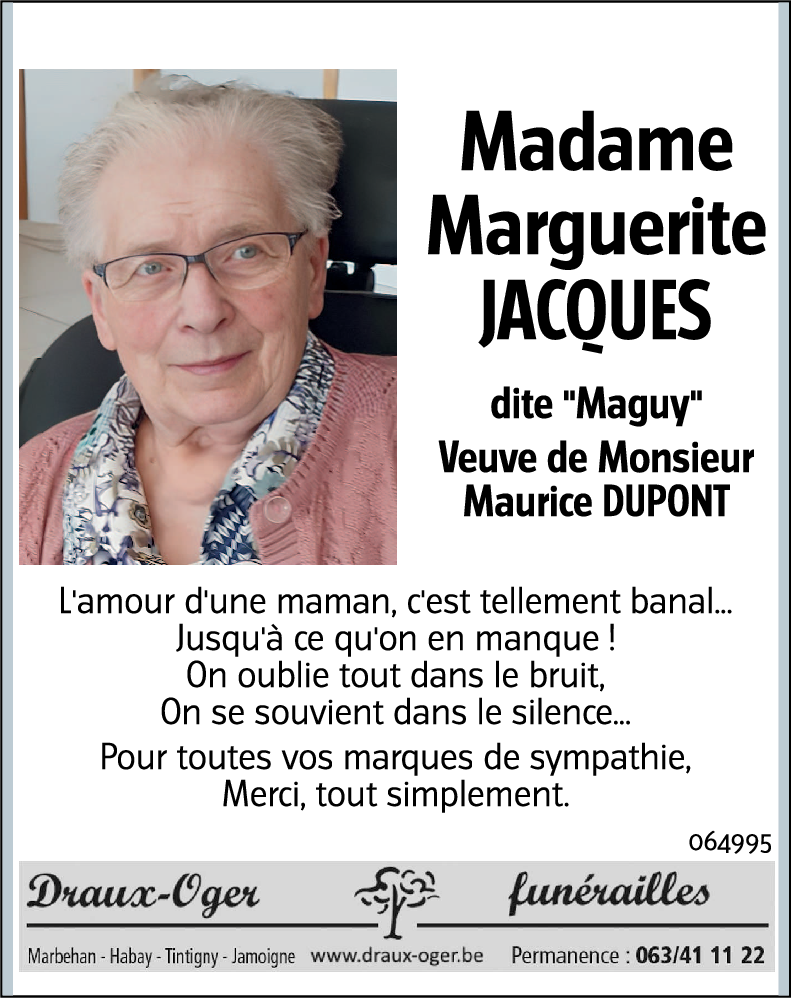 Marguerite JACQUES