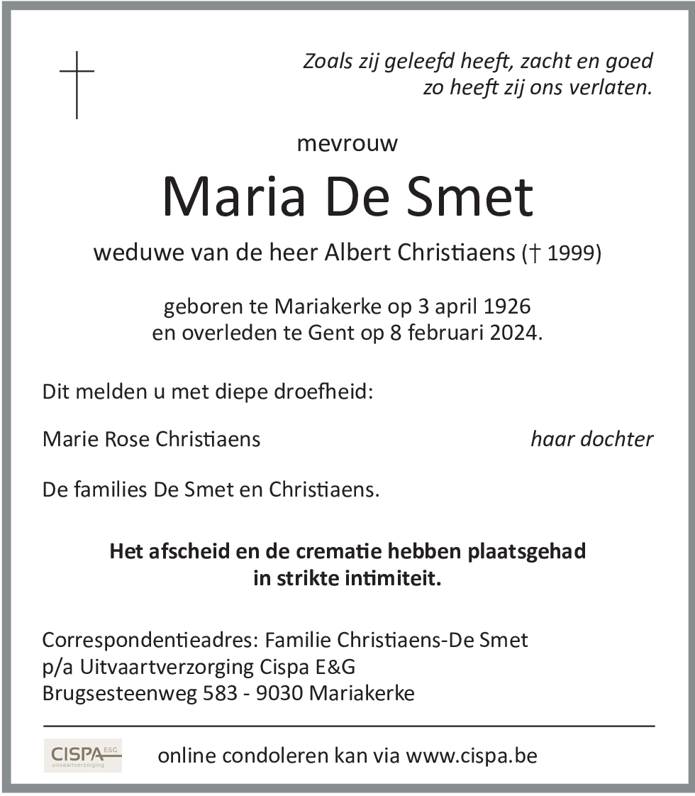 Maria De Smet