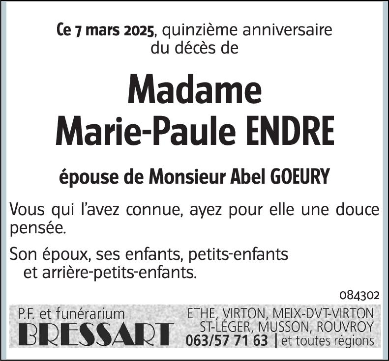 Marie-Paule ENDRE