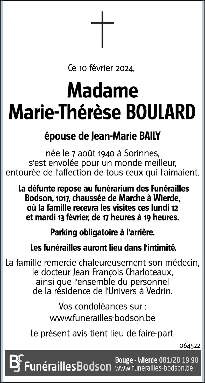 Marie-Thérèse BOULARD