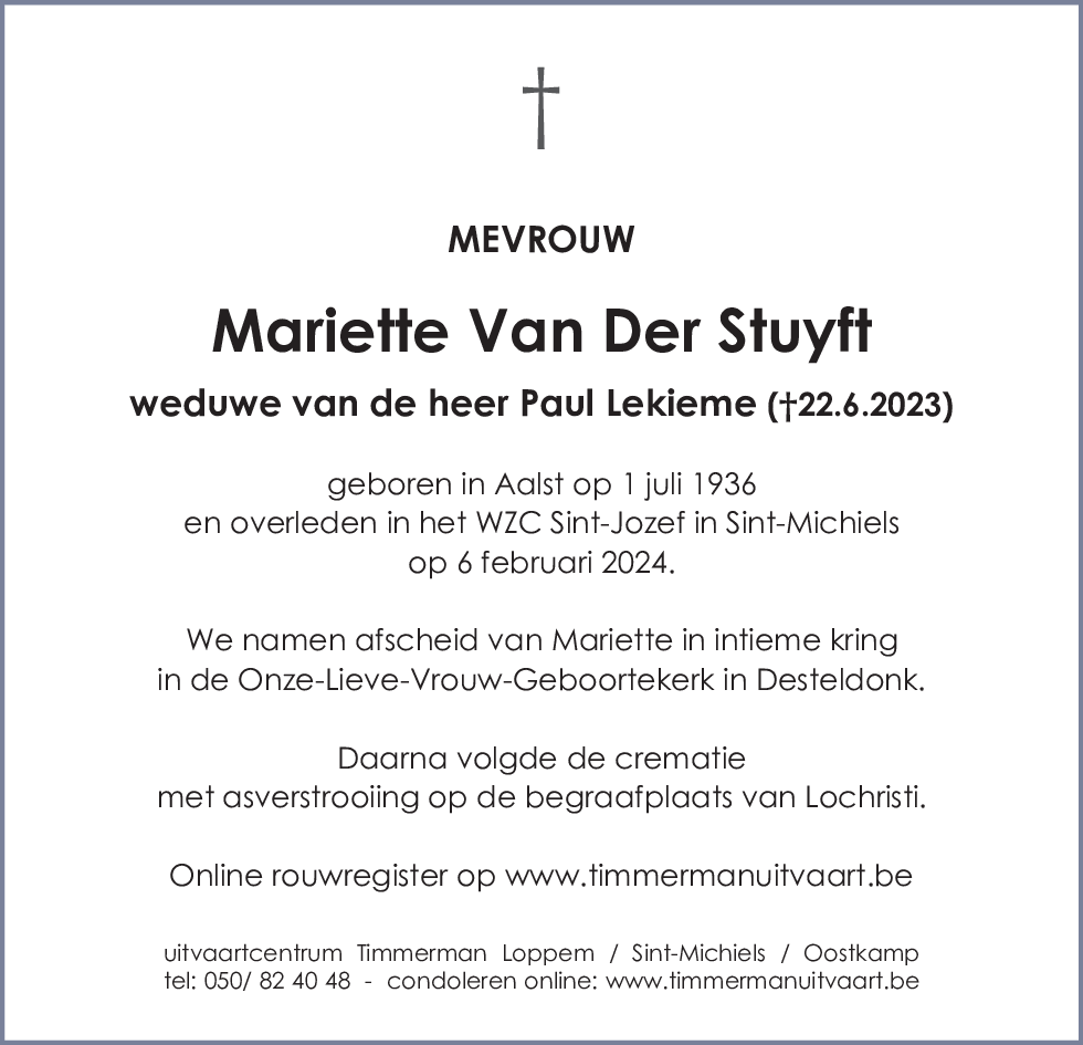 Mariette Van Der Stuyft