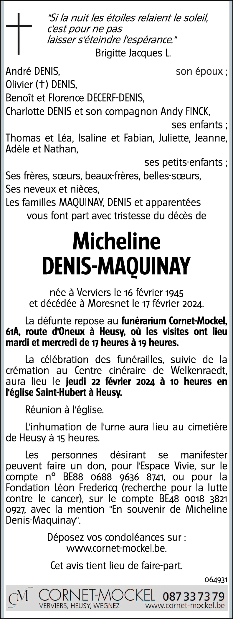 Micheline MAQUINAY
