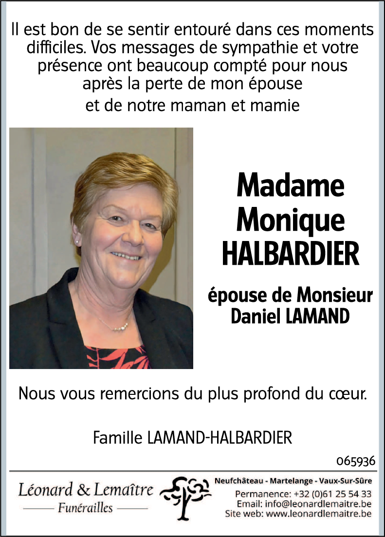 Monique HALBARDIER