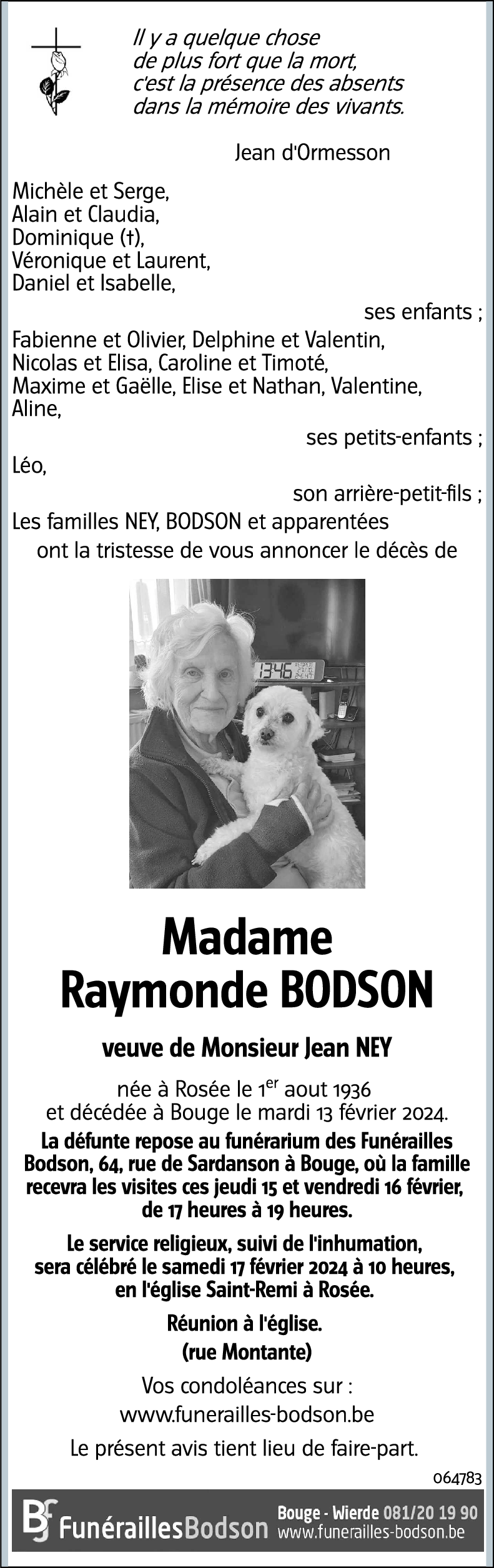 Raymonde BODSON