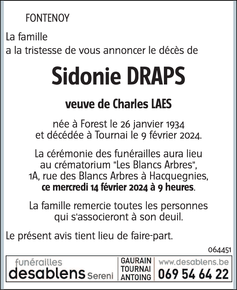 Sidonie DRAPS