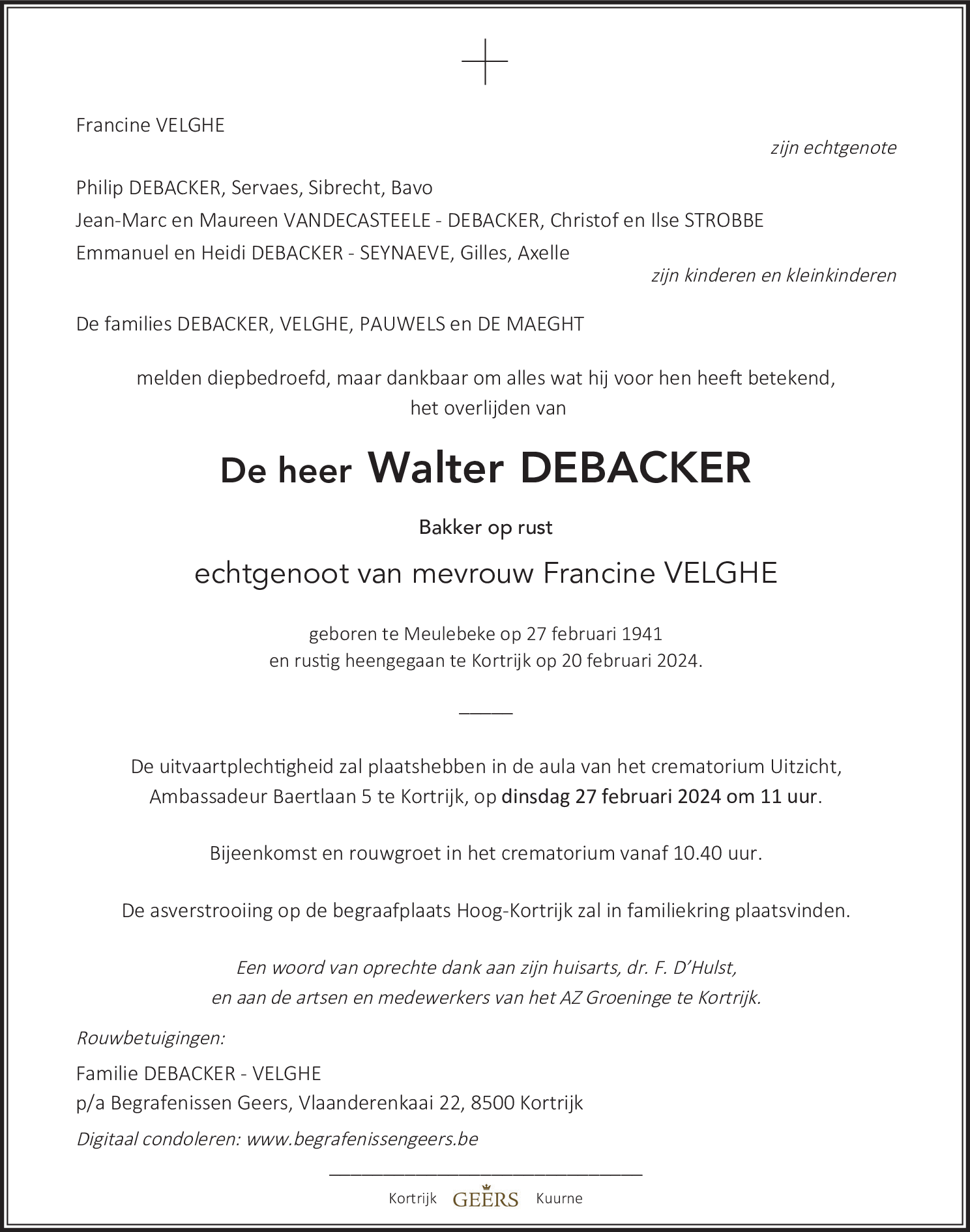 Walter Debacker