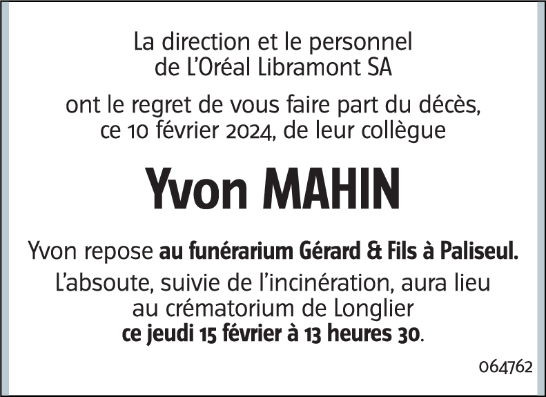 Yvon Mahin