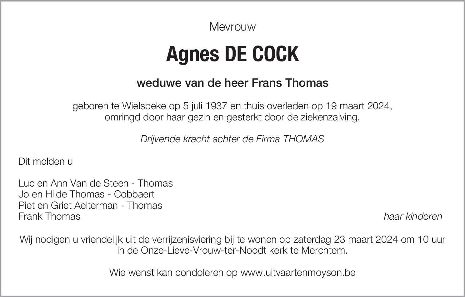 Agnes De Cock