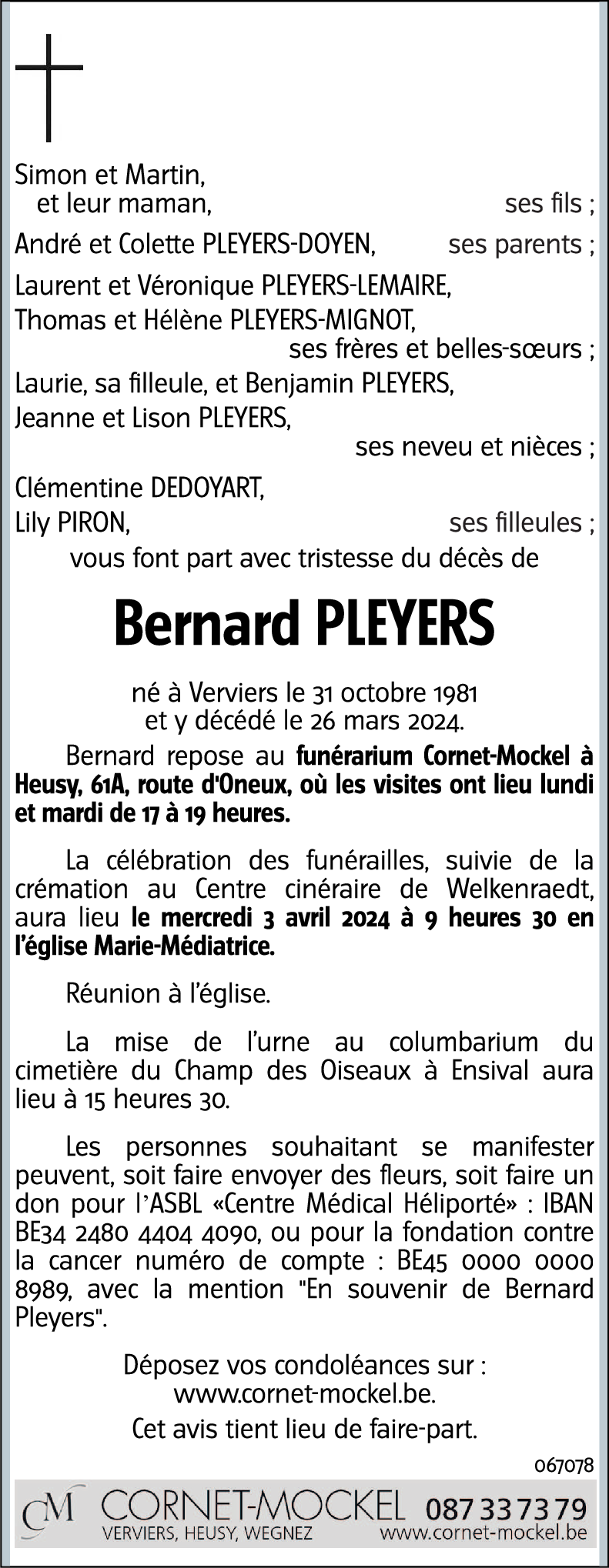 Bernard PLEYERS