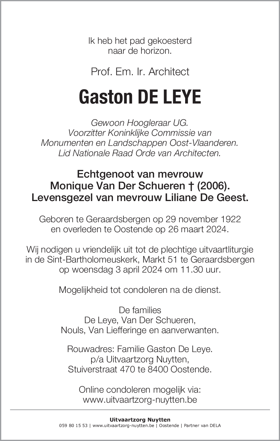 Gaston De Leye