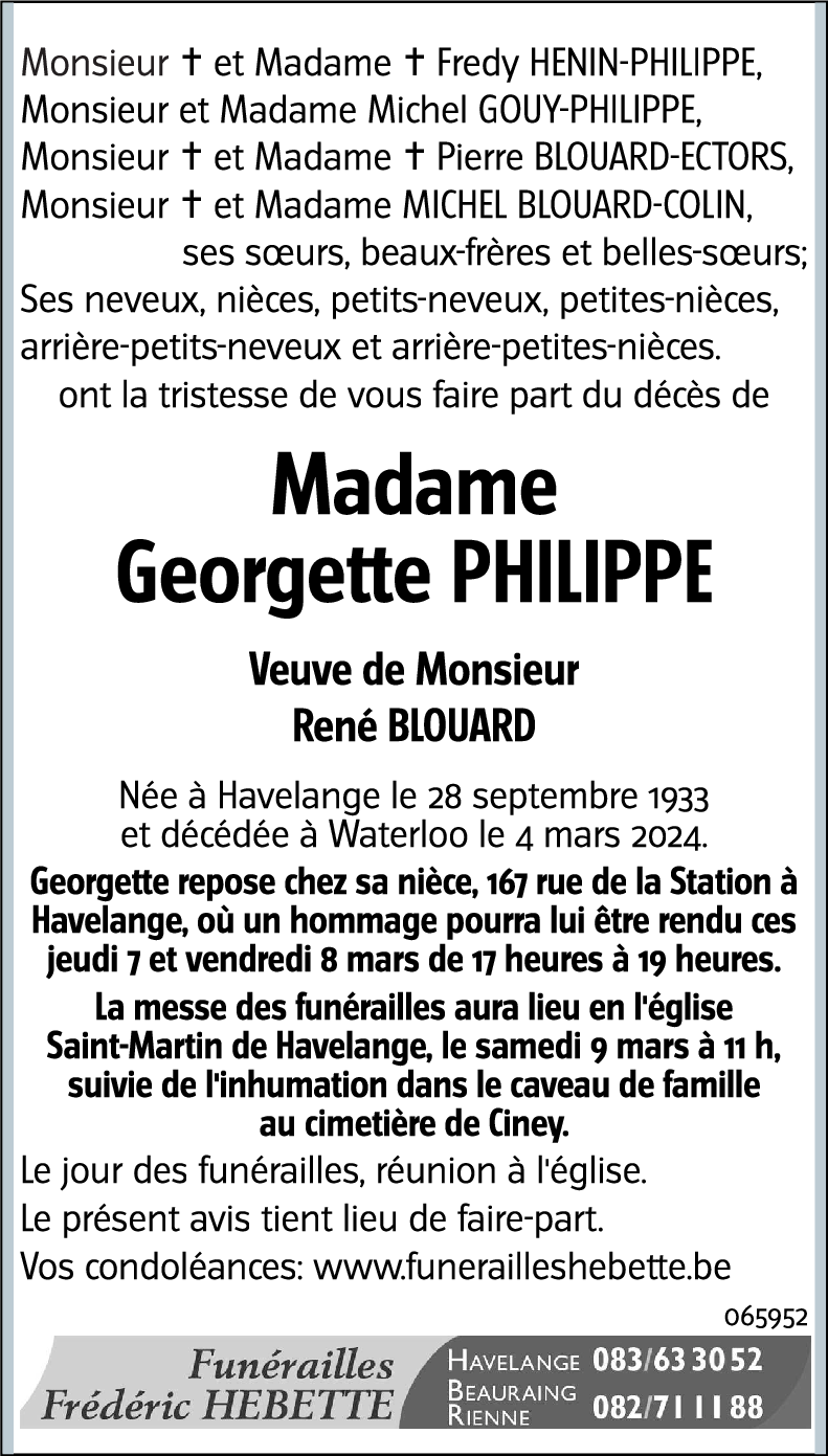 Georgette PHILIPPE