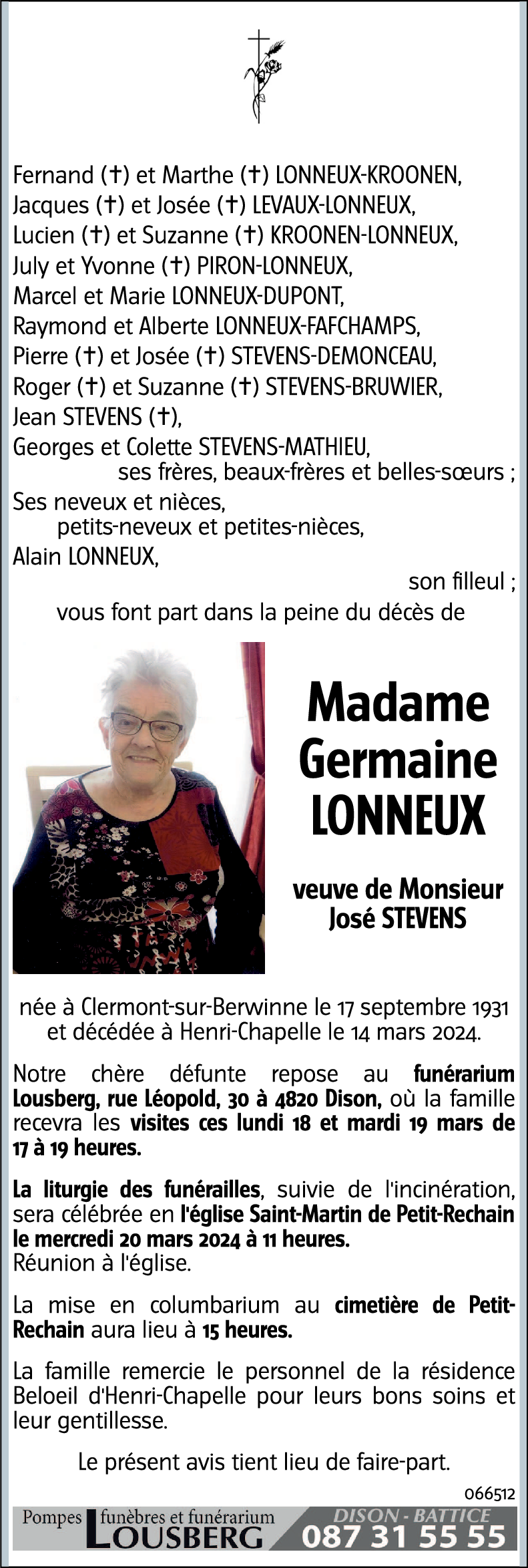 Germaine LONNEUX