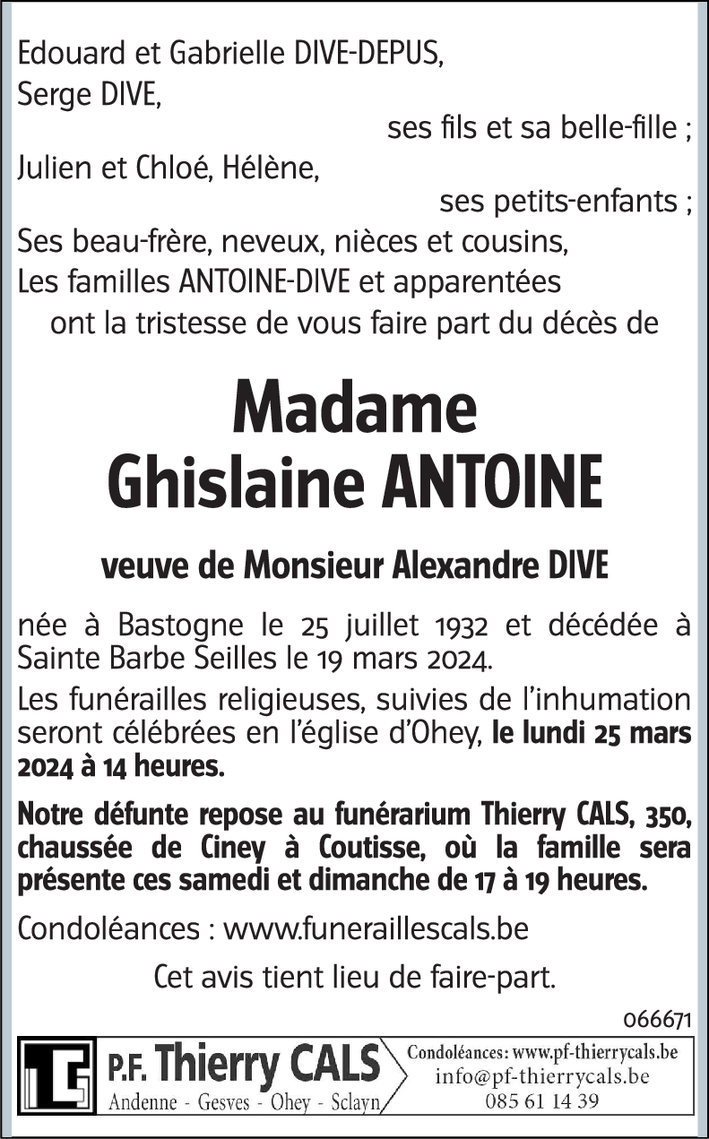 Ghislaine ANTOINE