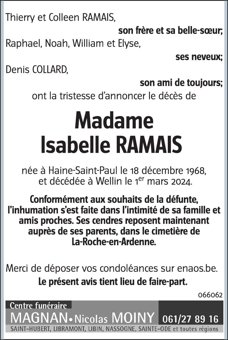 Isabelle RAMAIS