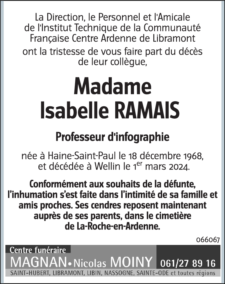 Isabelle RAMAIS