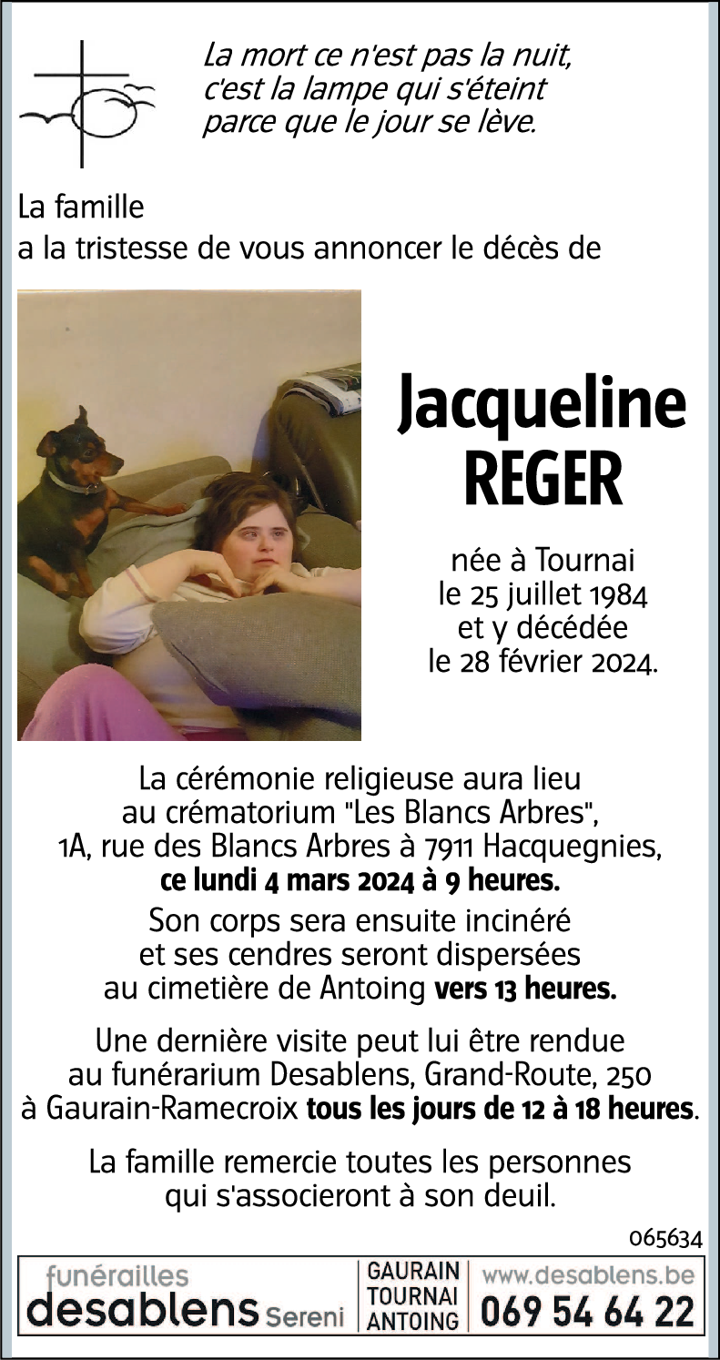 Jacqueline REGER