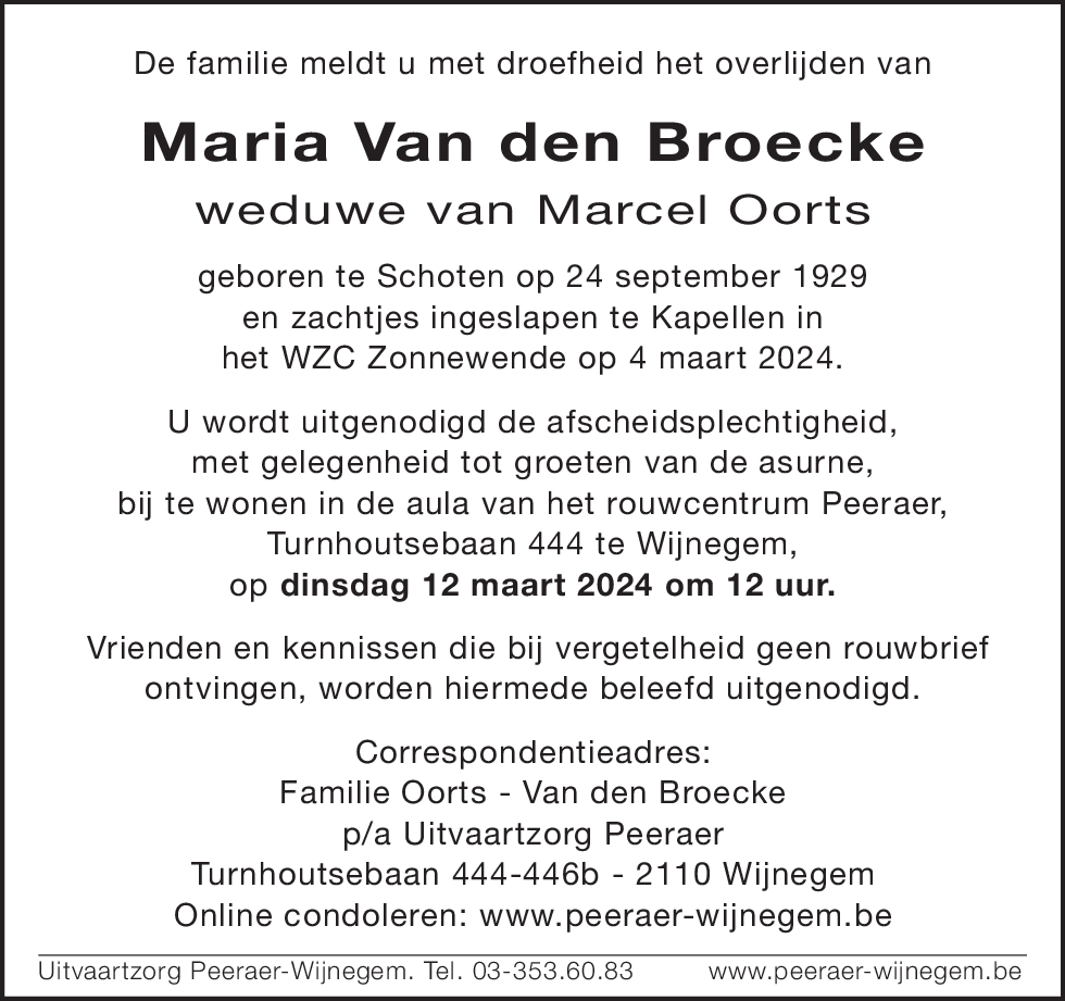 Maria Van den Broecke