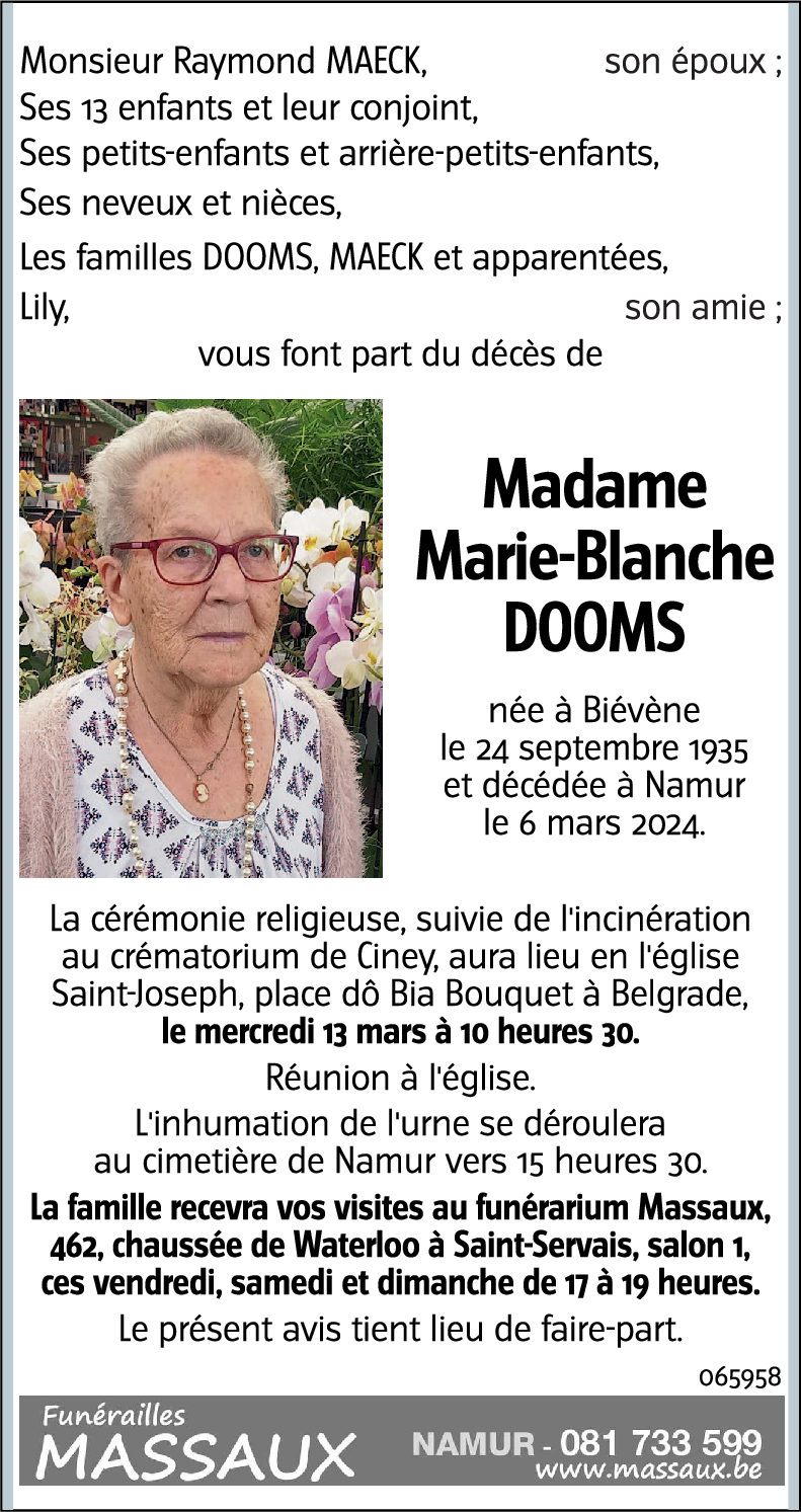 Marie-Blanche DOOMS