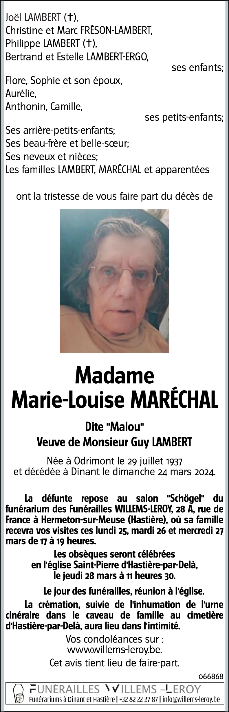 Marie-Louise MARECHAL