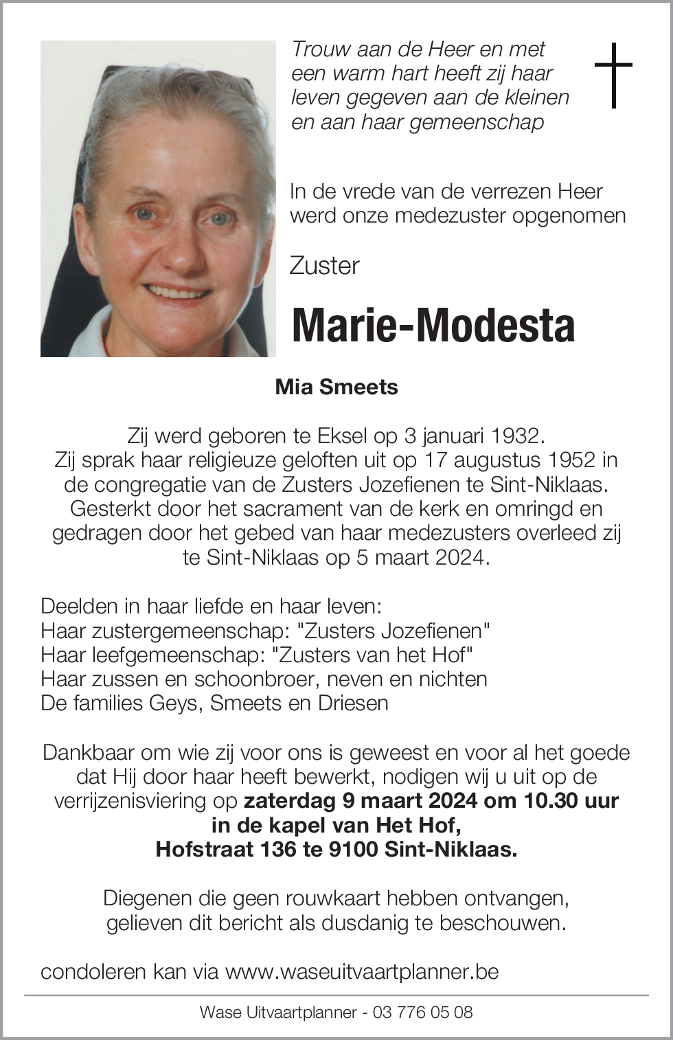 Marie-Modesta Mia Smeets