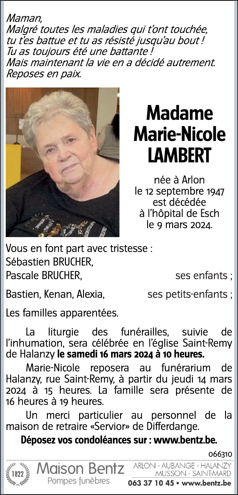 Marie-Nicole LAMBERT