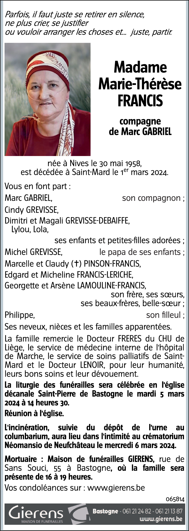 Marie-Thérèse FRANCIS