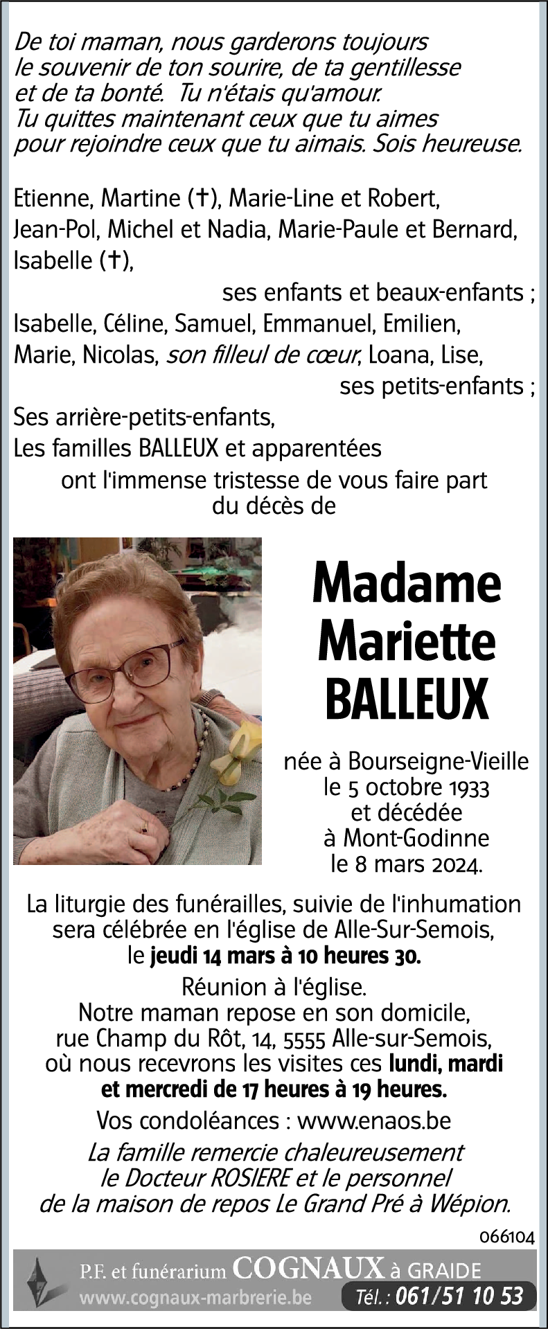 Mariette BALLEUX