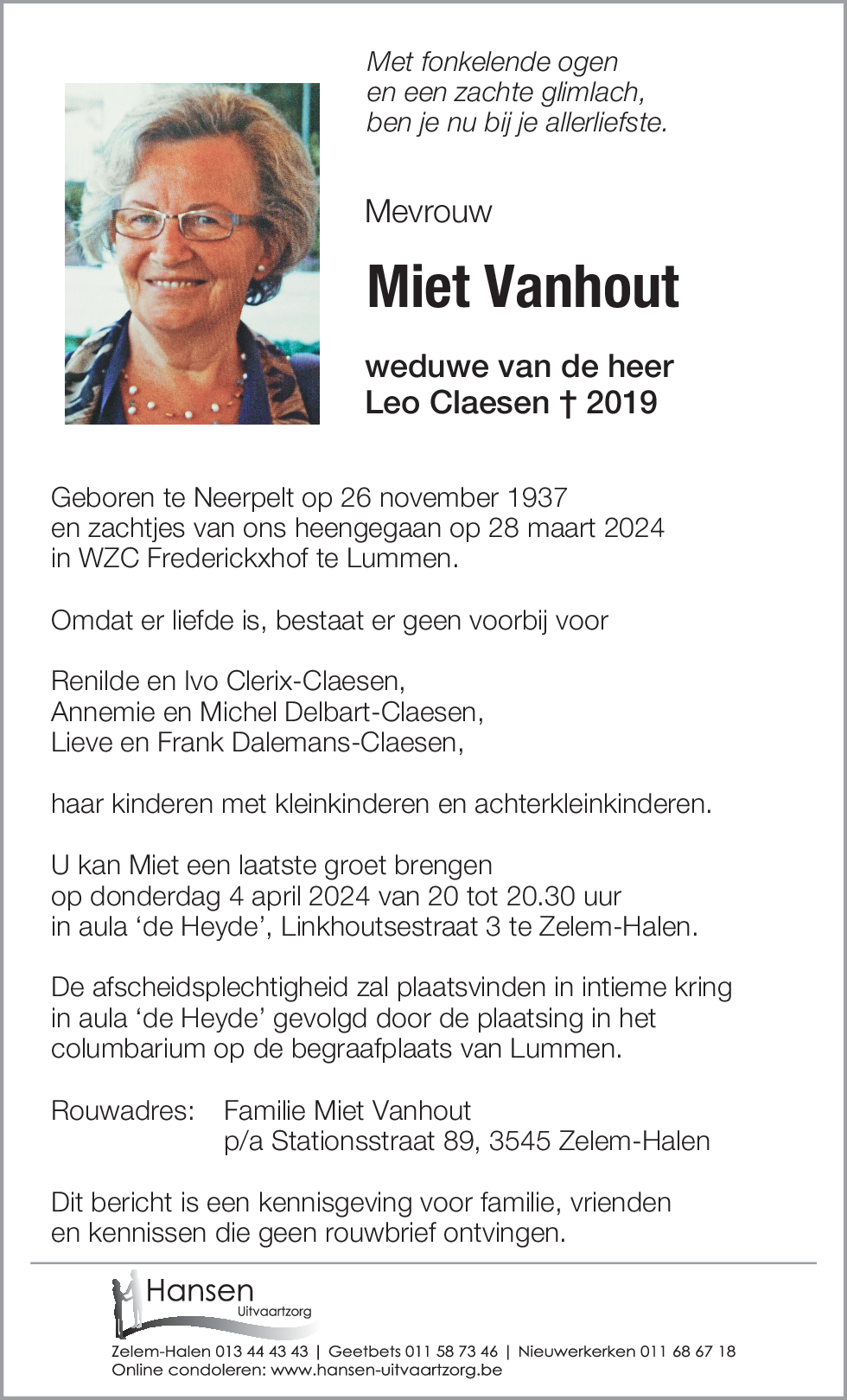 Miet VANHOUT