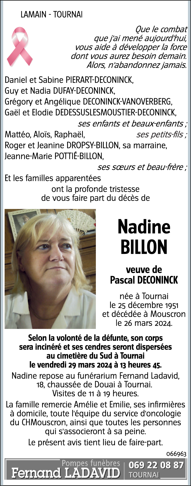 Nadine BILLON