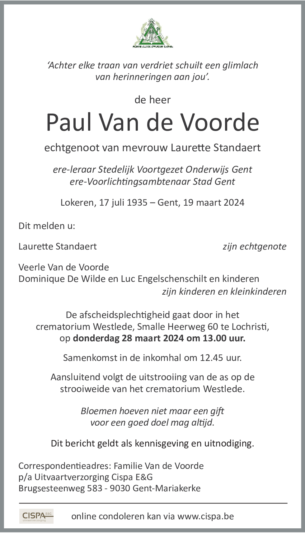 Paul Van de Voorde