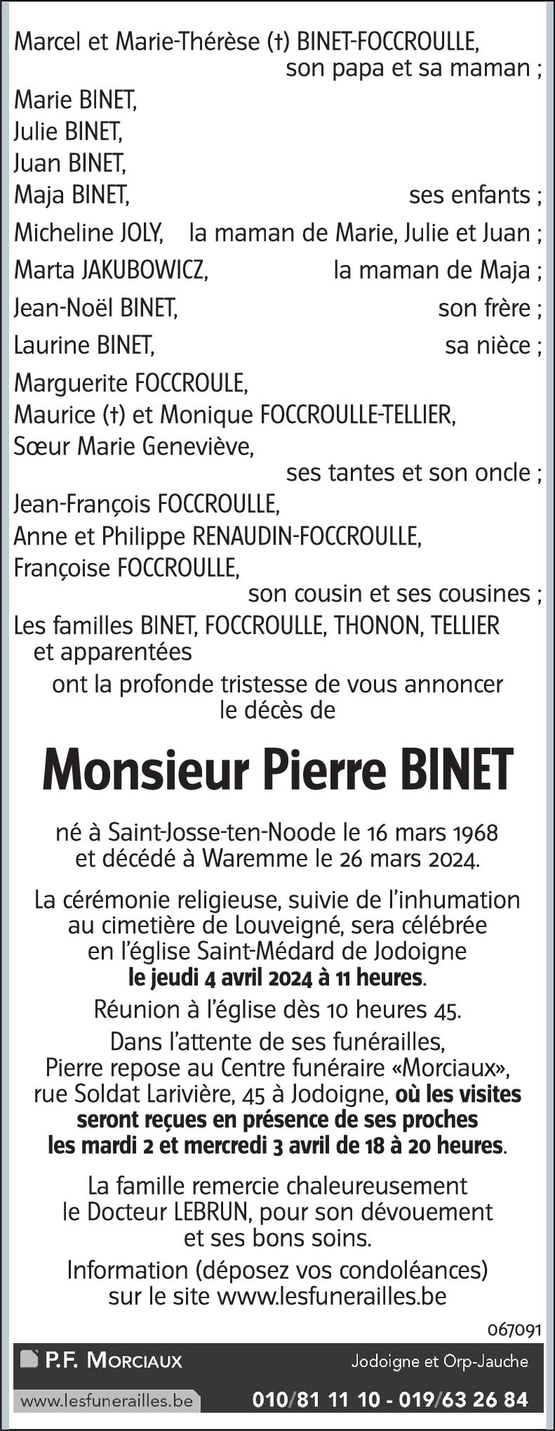 Pierre BINET