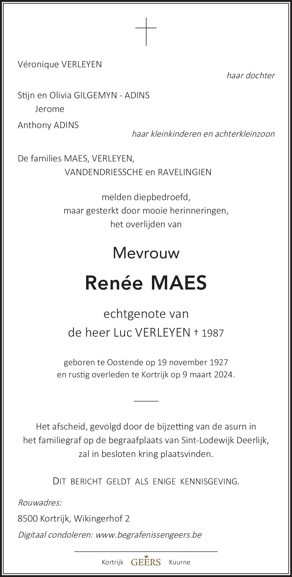 Renée VERLEYEN - MAES