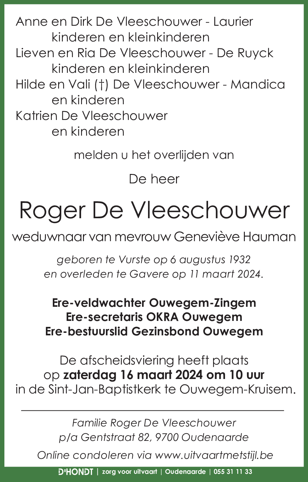 Roger De Vleeschouwer