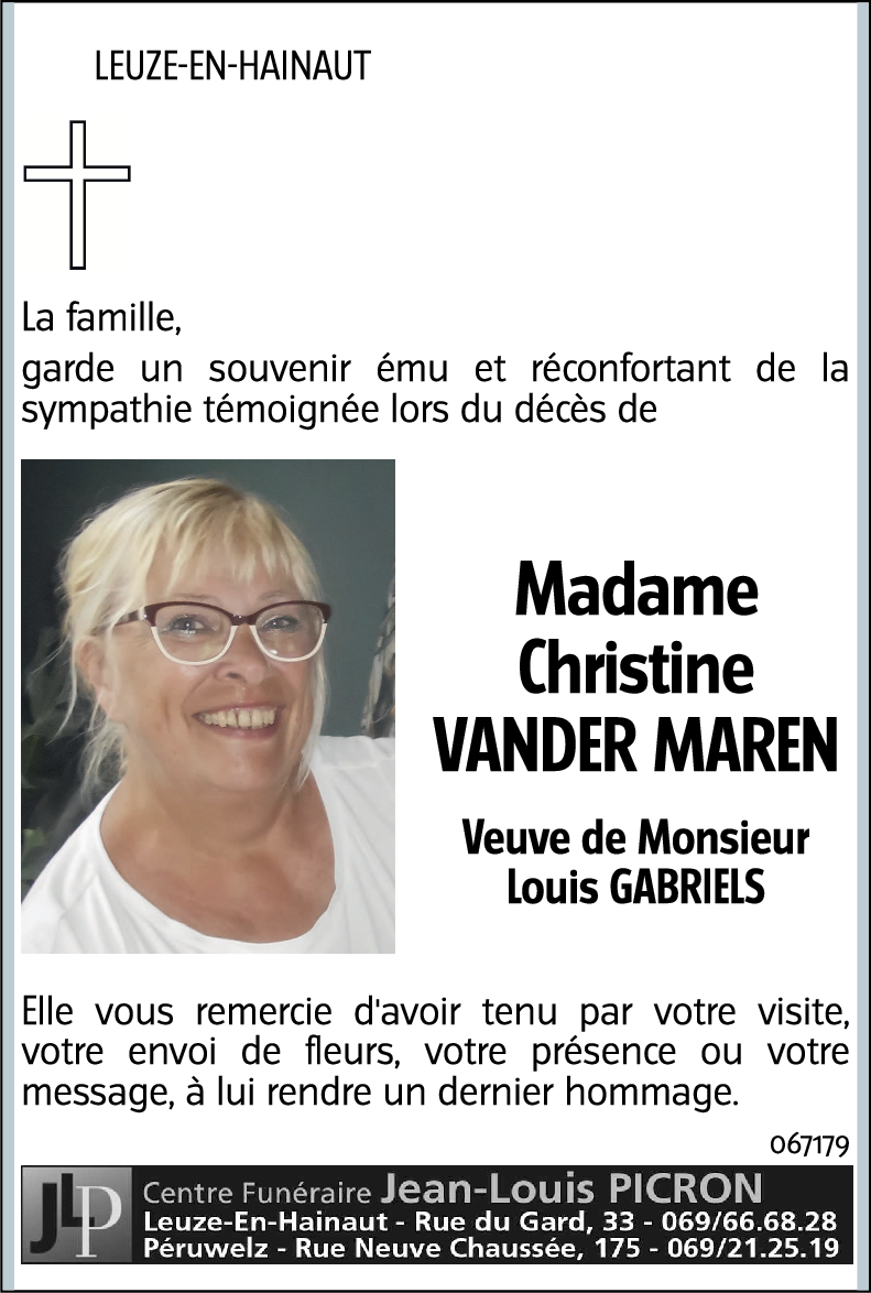 Christine VANDER MAREN