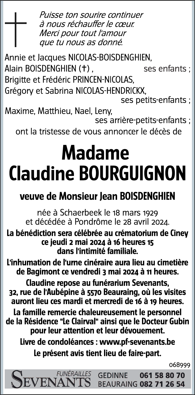 Claudine BOURGUIGNON