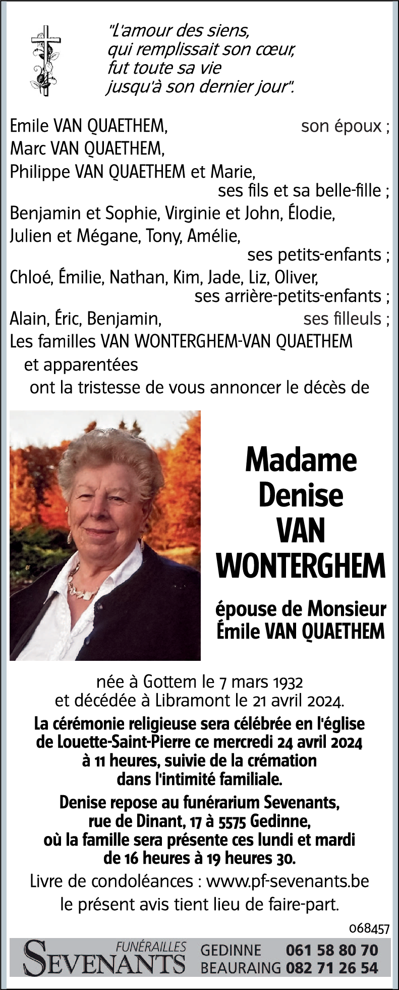Denise VAN WONTERGHEM