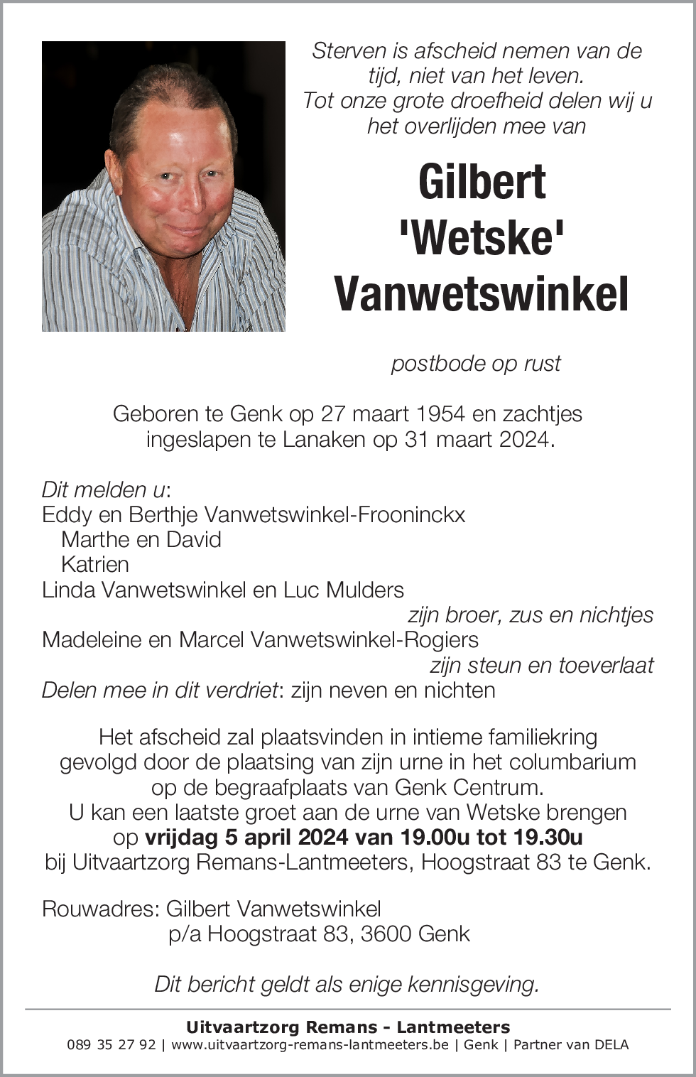 Gilbert Vanwetswinkel